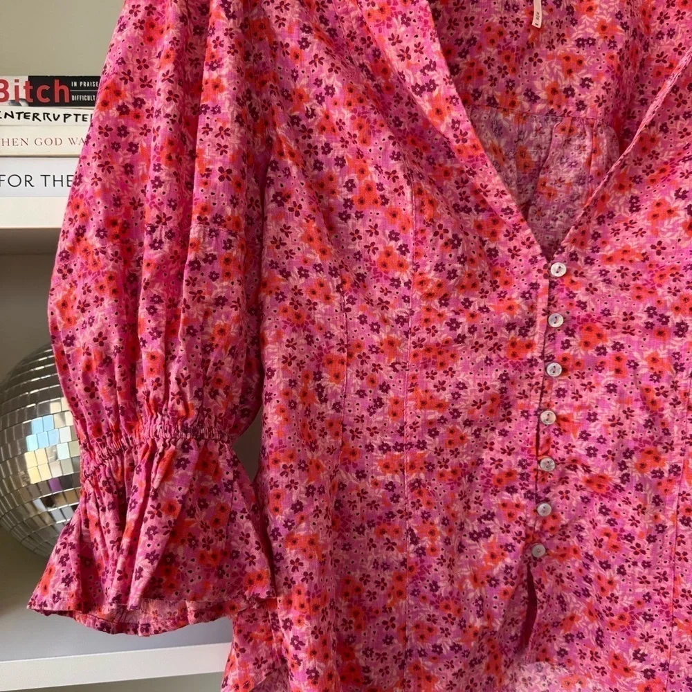 FREE PEOPLE I Found You Printed Floral Top